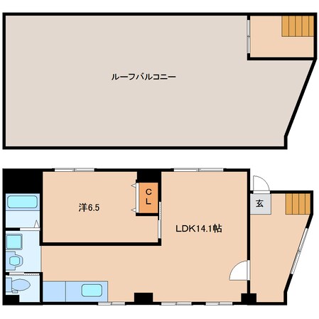 静岡駅 徒歩21分 3階の物件間取画像